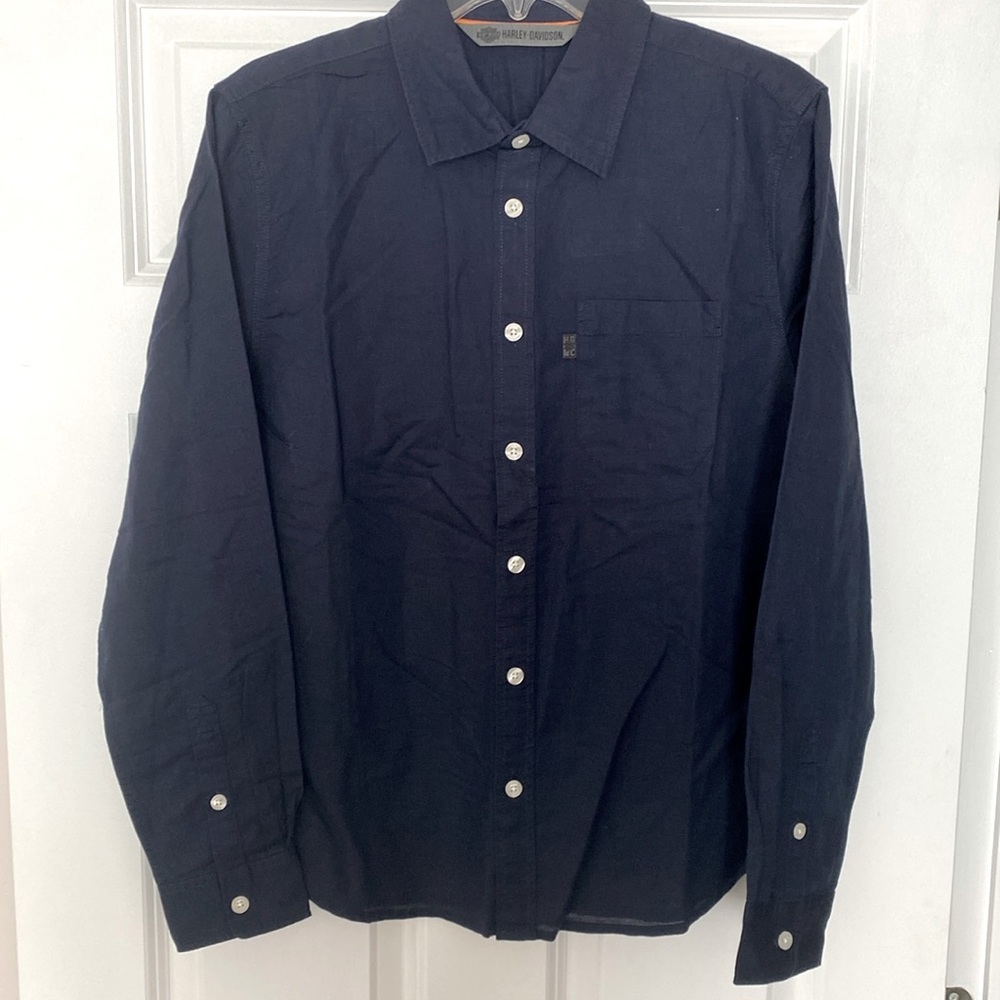 Harley Davidson Garage Men’s button down sz slim small